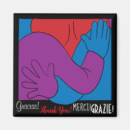 Magnet Square Vielen Dank und Merci