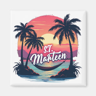 Magnet St. Marteen - Sonnenuntergang und Hängematt