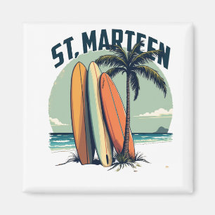 Magnet St. Marteen - Surfboards und Retro-Strand