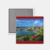 Magnet - Stadtblick von Pittsburgh (Vorderseite/Rückseite)