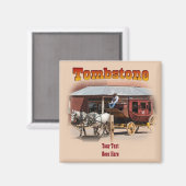 Magnet: Stagecoach-Fahrt #1 (Quadrat) Magnet (Vorderseite/Rückseite)