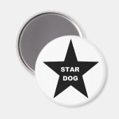 Magnet Star Dog auf Black Star (Vorderseite/Rückseite)