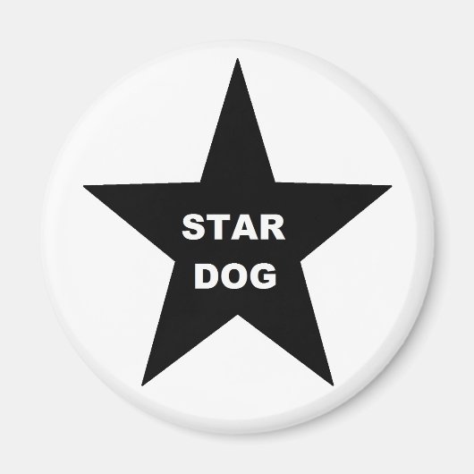 Magnet Star Dog auf Black Star (Vorne)