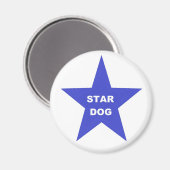 Magnet Star Dog auf Blue Star (Vorderseite/Rückseite)