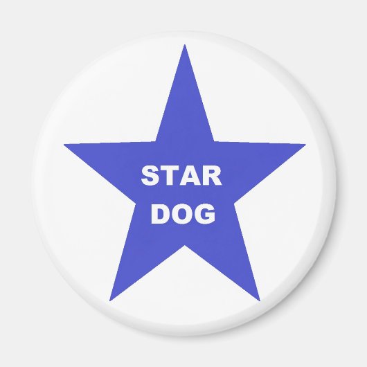 Magnet Star Dog auf Blue Star (Vorne)