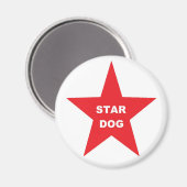 Magnet Star Dog auf Red Star (Vorderseite/Rückseite)