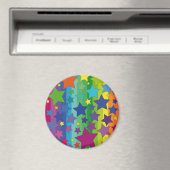 Magnet - Streifen und Sterne regenbogenfarben (In Situ (Geschirrspüler))