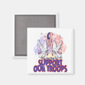 Magnet "Support Our Troops" (Vorderseite/Rückseite)