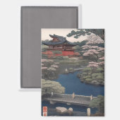 Magnet - Tempel am Fluss - Japan (Vorderseite/Rückseite)
