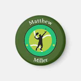 Magnet - Tennis Player - Personalisiert - Name hin