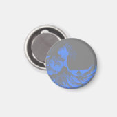 Magnet The Great Wave Blue & Gray (Vorderseite/Rückseite)