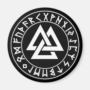 Magnet Tri Dreieck Rune-Schild auf Schwarzem