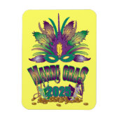 Magnet Tri-Feather Mardi Gras 2025 (Vertikal)
