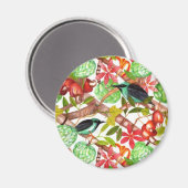 Magnet Tropenvögel und Obst (Vorderseite/Rückseite)