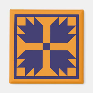 Magnet - UC-Bärenpranke-Steppdecken-Block (blau