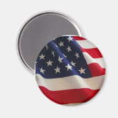 Magnet unter amerikanischer Flagge (Vorderseite/Rückseite)