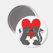 Magnet-Valentine-Liebe Skunks Magnet (Vorderseite/Rückseite)