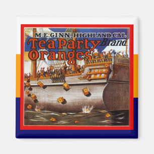 MAGNET ~ VINTAGE Fruchtkäfigwerbung Tee Party