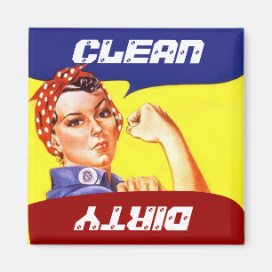 Magnet Vintage Rosie the Riveter Geschirrspüler Fl