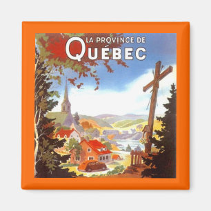 MAGNET ~ VINTAGER REISESOUVENIR QUEBEC KANADA
