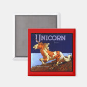 MAGNET ~ VINTAGES UNICORN-MARKENPRODUKTIONSKENNZEI (Vorderseite/Rückseite)