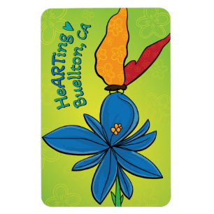 Magnet - Violet(te) und ein Butterfl - Buellton.Ar