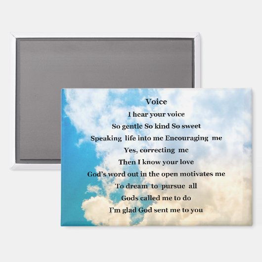Magnet; 'Voice" Magnet (Vorderseite/Rückseite)