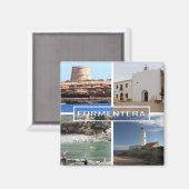 magnet von Formentera im Balearen (Vorderseite/Rückseite)