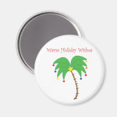 Magnet "Warm Holiday Wishs" Palm Tree (Vorderseite/Rückseite)