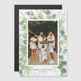 Magnet Wasserfarbe Eukalyptus & Pine Weihnachtskar