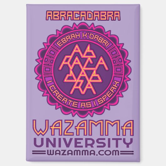 Magnet Wazamma "Abracadabra" (Vorderseite)