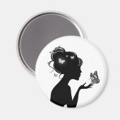 Magnet Weiße Schmetterlinge (Vorderseite/Rückseite)