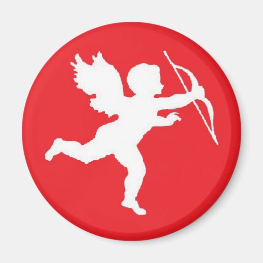 Magnet White Cupid auf Red (Vorne)