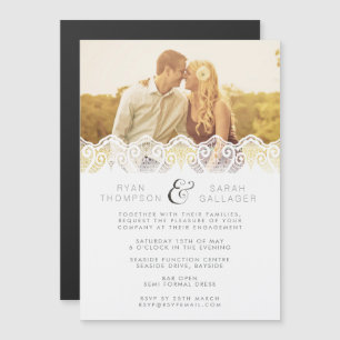 Magnet White Lace Verlobung Wedding Foto
