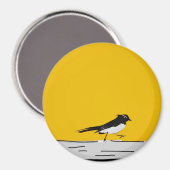 Magnet "Willy Wagtail" (Gelb) (Vorderseite/Rückseite)