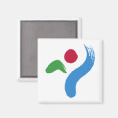 Magnet with Flag of Seoul, South Korea (Vorderseite/Rückseite)