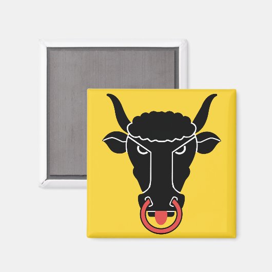 Magnet with Flag of Uri Canton, Switzerland (Vorderseite/Rückseite)