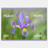 Magnet with Iris Flower and Advent themes (Vorderseite)