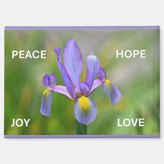 Magnet with Iris Flower and Advent themes (Vorderseite)