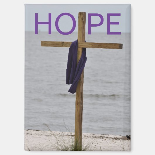Magnet with picture of Cross on the beach (Vorderseite)
