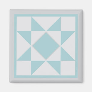 Magnet - Zahn-Sternenquilt-Block (lt. blau/grau)