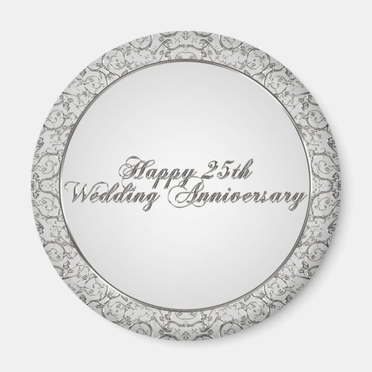 Magnet zum 25. Hochzeitstag (Vorne)