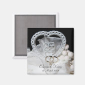 Magnet zum 25. Hochzeitstag (Vorderseite/Rückseite)