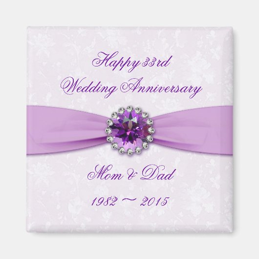 Magnet zum 33. Hochzeitstag (Vorne)