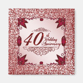 Magnet zum 40. Hochzeitstag (Vorne)