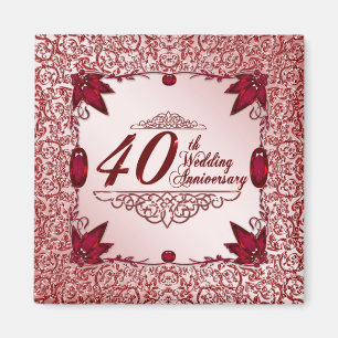 Magnet zum 40. Hochzeitstag