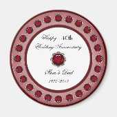 Magnet zum 40. Hochzeitstag (Vorne)