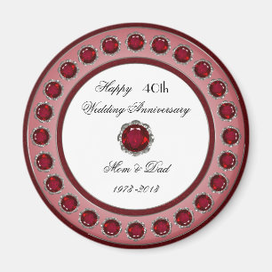 Magnet zum 40. Hochzeitstag
