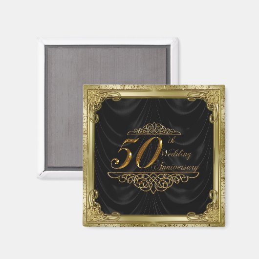 Magnet zum 50. Hochzeitstag (Vorderseite/Rückseite)