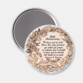 Magnet zum 50. Hochzeitstag (Vorderseite/Rückseite)